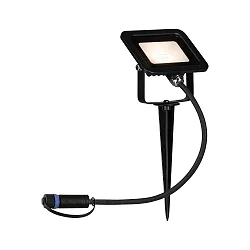 Armatuur met grondpen PLUG&SHINE FLOOD SPOT IP65, zwart 
