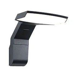Wandarmatuur voor buitenshuis ZERENA met sensor, zeeluchtbestendig IP44, antraciet 