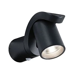 Wandarmatuur voor buitenshuis CUFF PIR met sensor IP44, antraciet, transparant 