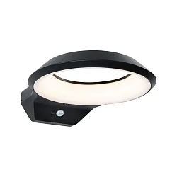 Wandarmatuur voor buitenshuis ANELA PIR met sensor, zeeluchtbestendig IP44, antraciet 