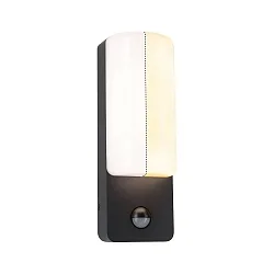 Wandarmatuur voor buitenshuis BONNIE PIR met sensor, insectenvriendelijk, zeeluchtbestendig IP44, antraciet 