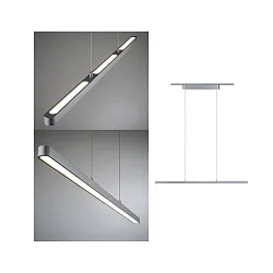 Pendelarmatuur URAIL LENTO LED up down, chroom mat