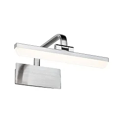 Schilderijverlichting RENAN klein, hoekig, kantelbaar IP20, aluminium geborsteld 