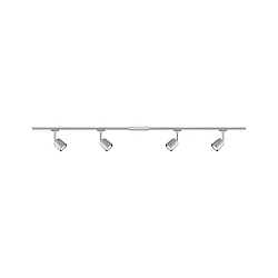Spot URAIL COVER met voedermogelijkheid, set van 4 GU10, chroom, chroom mat dimbaar