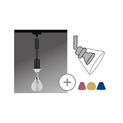 Pendelarmatuur URAIL DECOSYSTEMS zonder lampenkap E14, zwart mat, wit dimbaar