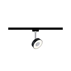 Spot URAIL CIRCLE roteerbaar, kantelbaar, chroom, zwart mat