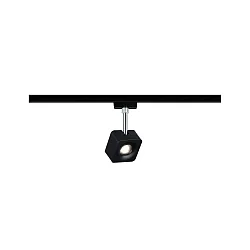 Spot URAIL CUBE LED, chroom, zwart mat