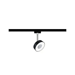 Spot URAIL CIRCLE roteerbaar, kantelbaar, chroom, zwart mat