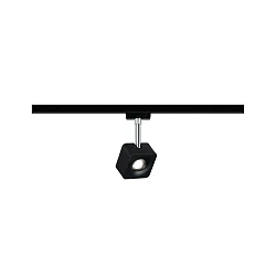 Spot URAIL CUBE LED, chroom, zwart mat