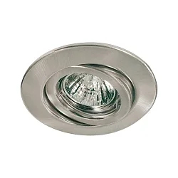 Recessed luminaire QUALITY, 12V, GU5,3, 51mm, swiveling, brushed iron