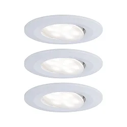 Set of 3 Outdoor LED Recessed spot CALLA IP65 DIM, swivelling, 230V, each 6.5W 4000K 560lm 100°, dimmable, white matt