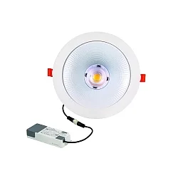Downlight GLAN M Ø 237MM Plug&Play stijf, CCT Switch, UGR < 19, multipower IP20, wit 