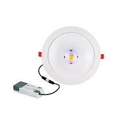 Downlight GLAN L Ø 270MM Plug&Play stijf, CCT Switch, UGR < 19, multipower IP20, wit 