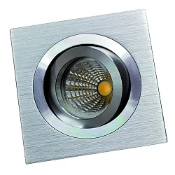 Inbouwarmatuur MELIMAR 1-voudig, hoekig IP20, aluminium glanzend