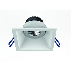 Inbouwarmatuur TOM SQUARE(EMPTY CASE FOR LED MODULE Ø5CM) hoekig, draaibaar, zonder contactdoos IP20, wit mat dimbaar