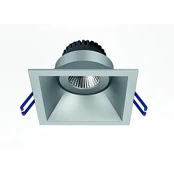 Inbouwarmatuur TOM SQUARE(EMPTY CASE FOR LED MODULE Ø5CM) hoekig, draaibaar, zonder contactdoos IP20, zilver mat dimbaar