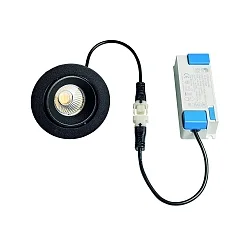 Downlight GAIL Plug&Play rond, draaibaar IP65, gepoedercoat, zwart mat dimbaar