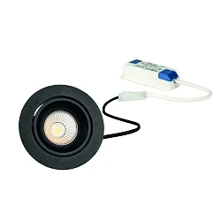 Inbouwarmatuur GAIL draaibaar, set van 1, schakelbaar IP40, zwart mat 718lm 2900 | 3100K CRI 80-89