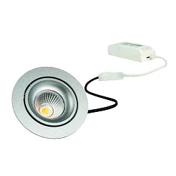 Inbouwarmatuur GAIL draaibaar, Dim-To-Warm, set van 1 IP40, zilver mat dimbaar 430lm 1900 | 3000K CRI 90-100