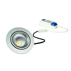 Inbouwarmatuur GAIL draaibaar, set van 1, schakelbaar IP40, zilver mat  718lm 2900 | 3100K CRI 80-89