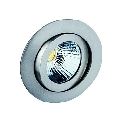 Downlight TALU Plug&Play rond, draaibaar IP20, ijzer geborsteld dimbaar