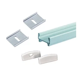 Alu profile set 23/12, 2m, incl. Endkappen and Mounting bracket