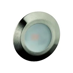 Inbouwarmatuur LARA AC LED rond IP44, ijzer geborsteld, gesatineerd  6W 519lm 3000K 95° 95° CRI 80-89