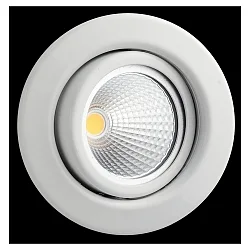 Inbouwarmatuur MR16 draaibaar IP20, glanzend, wit