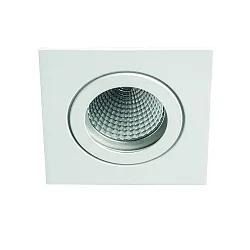 downlight TULKA square, swivelling IP55, powder coated, white matt