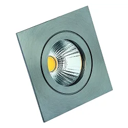 Inbouwarmatuur TULKA hoekig, stijf IP55, rvs, glanzend 738lm 2400 | 2900K CRI 80-89