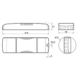LED besturingsprogramma TRIDONIC,/ DALI DT6 DALI aanstuurbaar, constante stroom