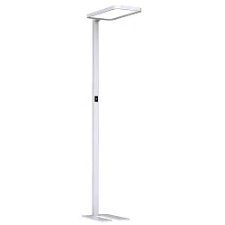 Staande lamp BRONWE direct / indirect, UGR < 19, met aanraakdimmer IP20, wit aluminium dimbaar