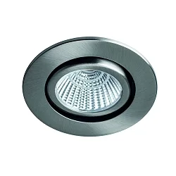 Inbouwarmatuur BAN COB rond, draaibaar, constante stroom IP40, rvs dimbaar 7W 600lm 3000K 40° CRI 90-100