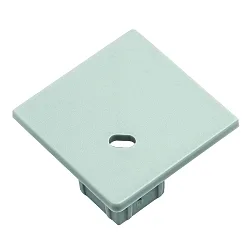 end cap EP30/30 square, built-in version, with feed-in option, aluminium