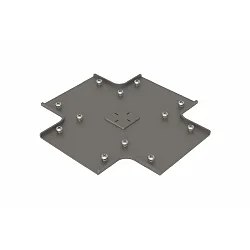 Profiel connector VARDAFLEX PLATIN INGROUND (RUP-PGF901) - CROSS CONNECTOR, rvs