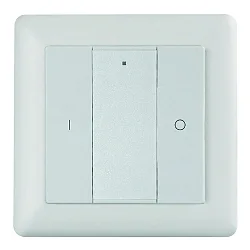 radio wall switch 1 ZONE RF SINGLE COLOUR 1 channel, with output for radio control signal (RF), white