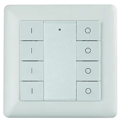 radio wall switch 4 ZONE RF SINGLE COLOUR 4 channel, with output for radio control signal (RF), white