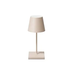 battery table lamp NUINDIE MINI USB-C round, CCT Switch, with touch dimmer IP54, dune beige dimmable