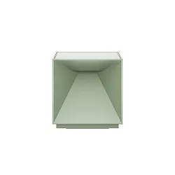 Tafellamp op batterijen NUTALIS 10X10CM Cubusvorm, CCT Switch, met Touch-Dimmer, met Lader IP54, saliegroen dimbaar