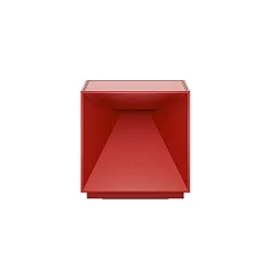 Tafellamp op batterijen NUTALIS 10X10CM Cubusvorm, CCT Switch, met Touch-Dimmer, met Lader IP54, vuurrood dimbaar