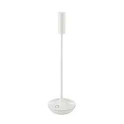 Tafellamp op batterijen NUCANDLE met Touch-Dimmer IP54, glanzend, wit dimbaar