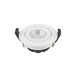 recessed luminaire DILED 68 swivelling IP20, white dimmable 6W 380lm 3000K 36° 36° CRI 95