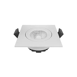 Inbouwarmatuur DILED hoekig IP20, wit dimbaar 6W 370lm 2700K 45° 45° CRI 95