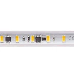 High voltage LED Strip, 72 LED/m, 25m roll, 230V, IP65, 14W/m, W 1.5cm / L 2500cm, 2700K 2088m 120°, CRI 90