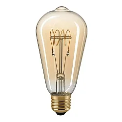 Filamentlamp EDISON SLIM CURVED E27 5,5W 470lm 2700K 300° CRI 80 dimbaar