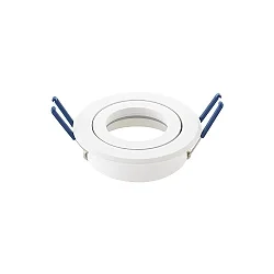 Inbouwarmatuur RING rond, draaibaar GU 5,3, gepoedercoat, wit dimbaar