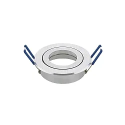 Inbouwarmatuur RING rond, draaibaar GU 5,3, aluminium geborsteld dimbaar
