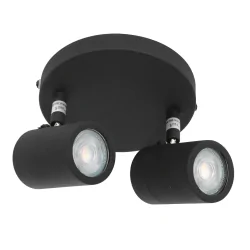 Badkamerarmatuur UPROUND 2-vlams, cilindrisch, Dim-To-Warm, instelbaar GU10 IP44