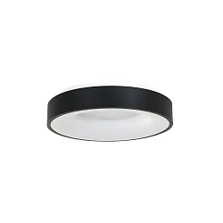 Plafondarmatuur RINGLEDE - Ø 38CM rond, medium, direct / indirect IP20, zwart mat dimbaar