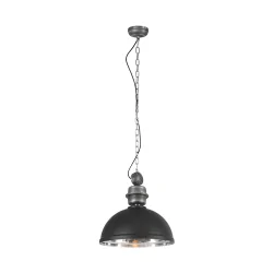 Pendelarmatuur GAEVE groot, rond E27 IP20, zwart mat dimbaar